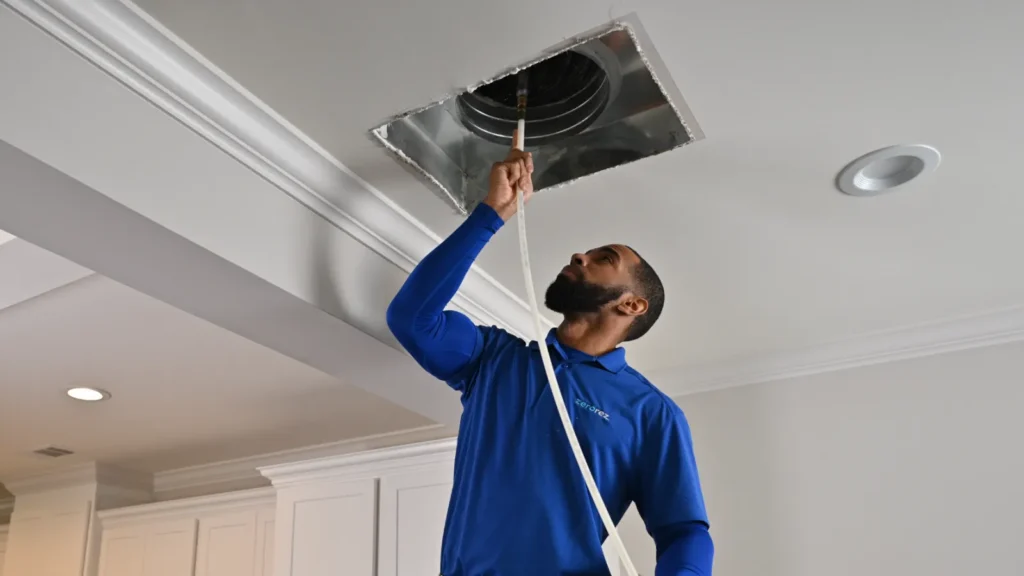 AC duct deep cleaning