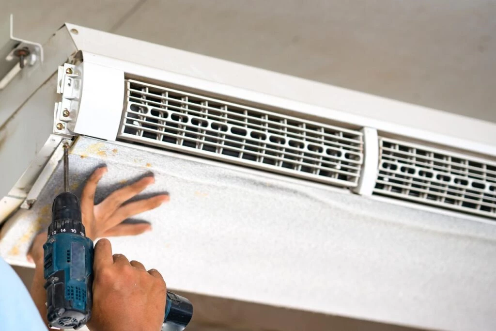 Central air conditioning installation