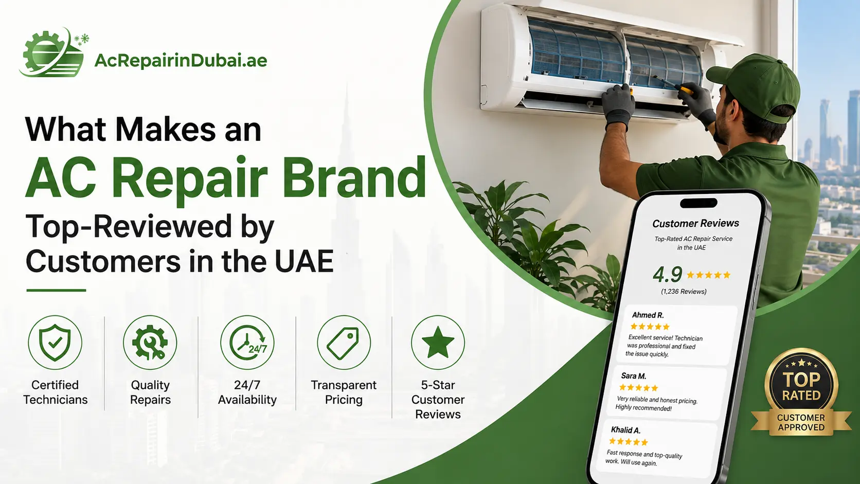 You are currently viewing What Makes an AC Repair Brand Top-Reviewed by Customers in the UAE