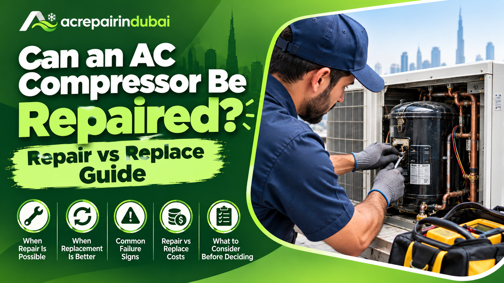 You are currently viewing Can an AC Compressor Be Repaired? Repair vs Replace Guide