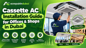 Cassette AC Installation Guide for Offices & Shops in Dubai