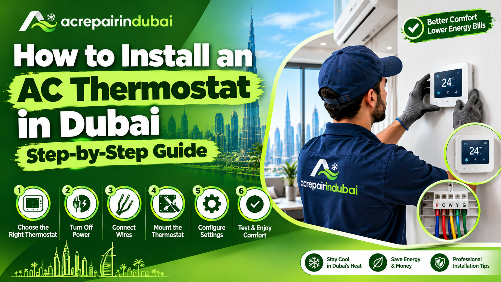 You are currently viewing How to Install an AC Thermostat in Dubai: Step-by-Step Guide